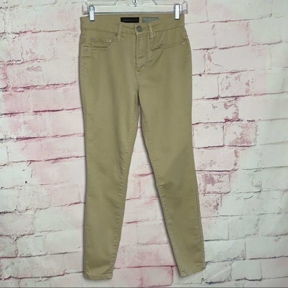 AEROPOSTALE Khaki High Waisted Legging Jeans
